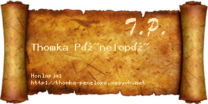 Thomka Pénelopé névjegykártya
